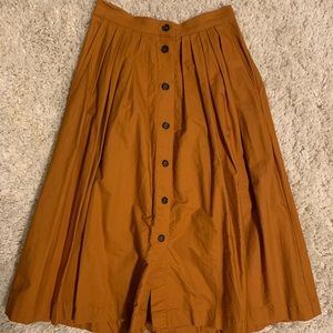 Burt orange H&M button down skirt